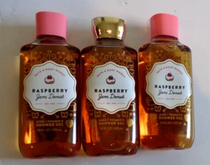 3 PCS BATH AND BODY WORKS RASPBERRY JAM DONUT SHOWER GEL 10 FL. OZ/295 - Picture 1 of 2