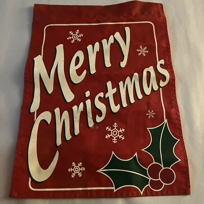 Bandera de Feliz Navidad Evergreen, Gar, Banner Exterior 15’’ X 11’’ Foto 1 de 2