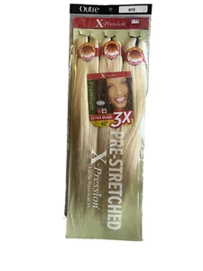 Outre X-Pression Pre-Stretched 3X Ultra Braid 42" Hair Extensions 613 - Picture 1 of 2