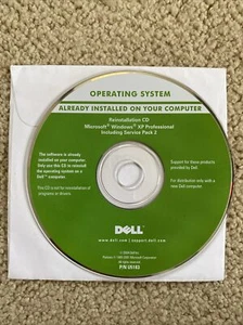 Dell Reinstallation CD Microsoft Windows XP Professional Pro Service Pack 2 SP2 - Picture 1 of 1