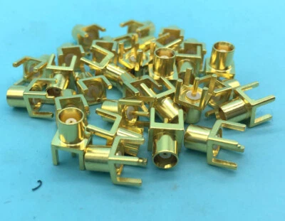 1000PCS Copper Gold-plated 50ohm MCX female straight Socket RF COAXIAL PCB mount - Image 1 of 2