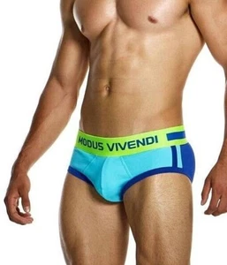 Modus Vivendi Sporty Briefs Classic Cut Jacquard Cotton Knitted 12414 Blue - Bild 1 von 4