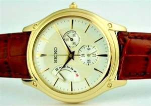 Reloj indicador diurno retrógrado con correa de cuero ref# SNT006 - Imagen 1 de 1