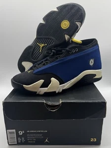 Nike Air Jordan 14 Retro Low Laney 2015 Blue/Black 807511-405 Men’s Size 9.5 - Picture 1 of 8