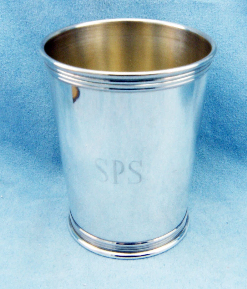 Taza Julep Vintage Rara LUNT Plata Esterlina Como Nueva, con Monograma Foto 1 de 4