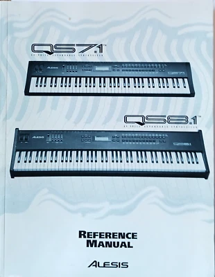 Alesis QS7.1 & QS8.1 Syntheszier Keyboard Original Reference Owner's Manual Book - Image 1 of 4