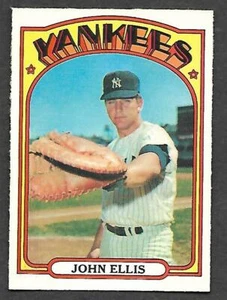 1972 Topps O-Pee-Chee OPC #47 John Ellis DEAD CENTERED YANKEES NM - Picture 1 of 2