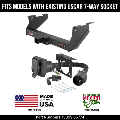 Сцепное устройство для прицепа 2013 Ram 3500 с 7-контактной проводкой подходит с вилкой USCAR Curt 20K 2,5 дюйма - Изображение 1 из 4
