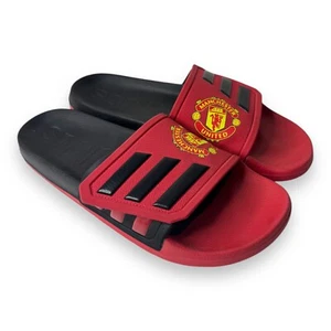 Adidas Men's Adilette TND Slides Manchester United Red / Black GZ5940 Size 12 - Picture 1 of 10