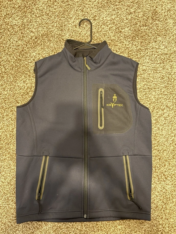 KRYPTEK Cadog Vest, Black With Green Fleece, Size Small - Image 1 of 4