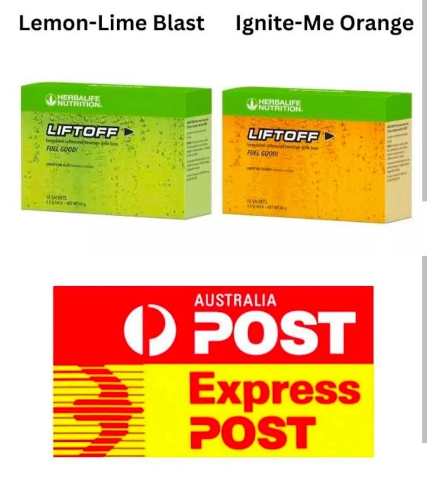 Herbalife Liftoff - 10 x 4.5g sachets - Lemon Or Orange - Express Free Delivery  - image 1 of 1