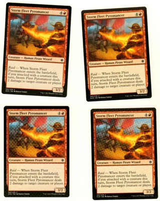 Set Of 4 Storm Fleet Pyromancer Ixalan 163/279 Magic the Gathering MTG Card - Image 1 of 4