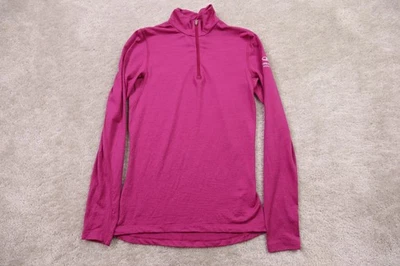 Icebreaker Shirt Womens Small 200 Merino 1/4 Zip Pullover Pink Foto 1 de 4