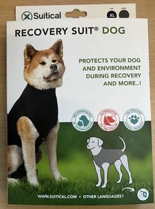 Traje de recuperación adecuado para perro negro X grande 74-82 cm - Imagen 1 de 4