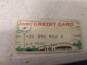 Carta di credito Sinclair vintage scaduta dal 1963 - Società di raffinazione Sinclair rara - Foto 1 di 3