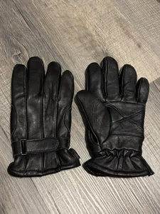 Covington Herren Handschuhe groß Leder schwarz gefüttert warm Outdoor - Bild 1 von 3