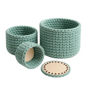 Häkelset Körbe mit Boden 11-teilig Türkis DIY Handarbeit Bastelset - Bild 1 von 1