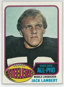 Jack Lambert 1976 Topps #220 RC/Rookie Steelers Salón de la fama - Imagen 1 de 2