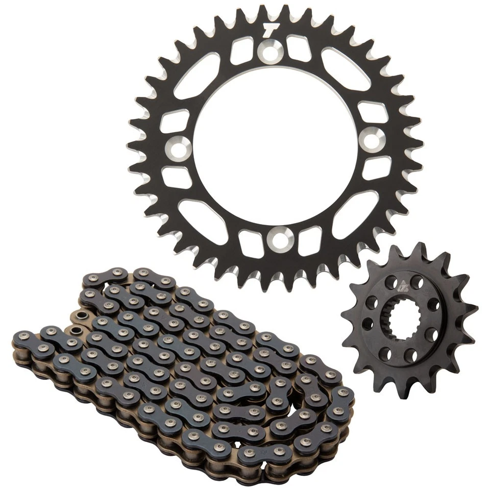 Tusk Alloy Kit & O-Ring Chain Black Rear Sprocket For Beta 300 RR 2017 - Image 1 of 2