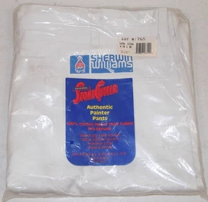Neu!! Neu mit Etikett!! Weiße Sherwin Williams Utility Herrenhose Maler Arbeitskleidung (38 x 30) - Bild 1 von 3