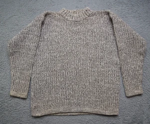 VTG Abercrombie Fitch Sweater Mens M Gray "The Big Sweater" Ramie Cotton - Picture 1 of 10