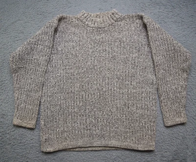 Antigo Suéter Masculino Abercrombie Fitch Cinza M "The Big Sweater" Algodão Ramie - Imagem 1 de 4