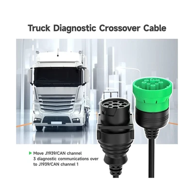 Cable cruzado adaptador CAN3 a CAN1 para herramienta de diagnóstico OBD2 camión ANCEL HD110 Foto 1 de 4