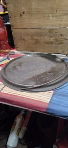 Vintage Gusseisen Runde Grillplatte mit Bügelgriff 14"   - Bild 1 von 3