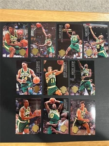 Juego de 10 cartas del equipo Fleer Ultra Seattle Supersonics 1994-95 - Imagen 1 de 1
