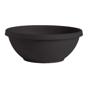 14 in. Black Garden Planter Bowl, Resin - Picture 1 of 5