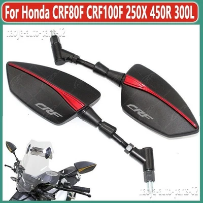 8/10MM Motorcycle Side Rearview Mirrors For Honda CRF80F CRF100F 250X 450R 300L - Imagem 1 de 3