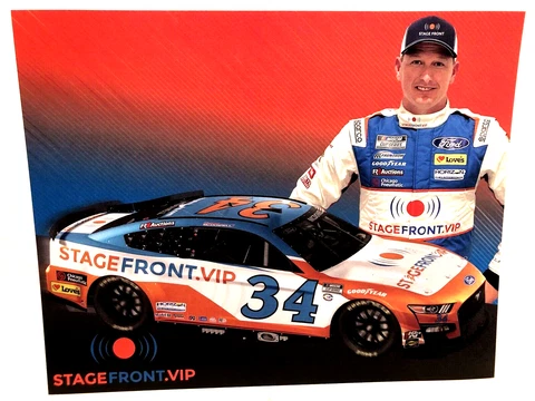 2023 MICHAEL McDOWELL #34 STAGEFRONT. VIP FRM FORD NASCAR CUP SERIES POSTCARD Cover