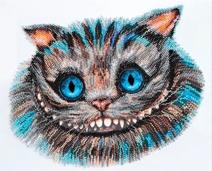 Abris Art AB-687 Bead Embroidery Kit Cheshire Cat,Needlepoint Kit, Beadwork Kit - Picture 1 of 15