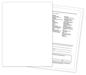 Outdoor Application Car Dealer Buyers Guide Window Stickers Blank (100 PACK) - Picture 1 of 3