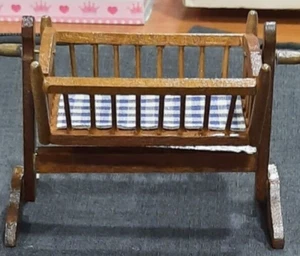 VINTAGE COLONIAL MINIATURE CRADLE # 7ES-533 - Picture 1 of 6