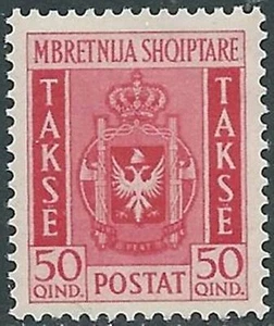 1940 ALBANIA SEGNATASSE STEMMA 50 Q MNH ** - RB6-9 - Imagen 1 de 1