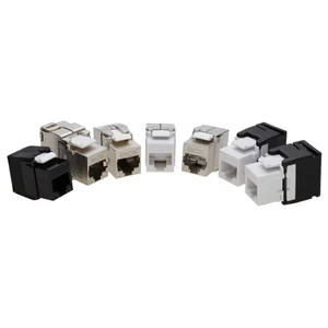 Excel Cat5e/Cat6/Cat6A FTP Shielded/Un-Shielded RJ45 Keystone Jack Toolless - Afbeelding 1 van 25