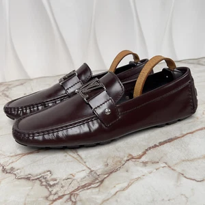 Louis Vuitton Monte Carlo Moccasin Burgundy Smooth Leather 8.5 LV 9.5 US 42.5 EU - Picture 1 of 11