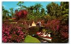 Postcard - Boat Cruise Along Flowered Bordered Canals Cypress Gardens Florida Fl