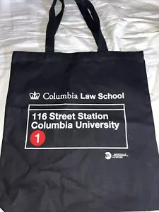 ✅NEW Columbia Law School Canvas Swag Black Trader Tote Shopping Books Bag. - Picture 1 of 3