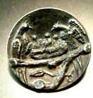 American Pewter picture coat button Eagle nest with a little one's shank 