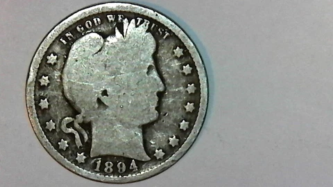 Full Rims 1894-P Barber Quarter USA silver 25 cent coin Lot #BQ78 Cover