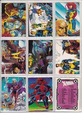 X-MEN MARVEL TRADING CARDS 1991 COMIC IMAGES #82-90 SHIPPED IN CARD HOLDER