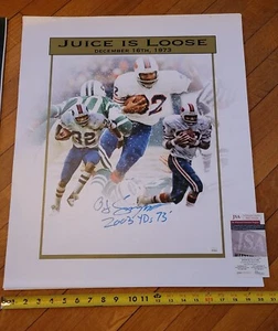 OJ Simpson Singed 16 x 20 Canvass "2003 Yds '73" Insc. Lmtd. Edit. #4 of 10 JSA - Picture 1 of 9