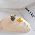 Cute And Fashionable New Mouse Cheese Earrings For Women Cartoon Ear Clips Rings