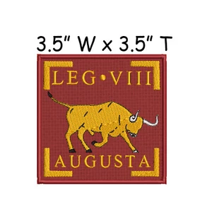 LEG VIII Augusta Roman Army Legion Patch Embroidered iron-on War SPQR Caesar - Picture 1 of 13