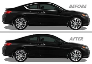 Superposición de apagón de eliminación de cromo para Honda Accord 2013-17 cupé 2 puertas moldura de ventana - Imagen 1 de 6