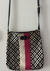 Kate Spade New York Diamond Club Patterned White/black/ Pink Canvas Handbag