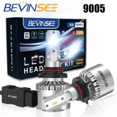 HB3 9005 LED Headlight Bulbs 6000K High Beam Fit Peugeot 308 MK2 2012-2016 White - Image 1 of 4