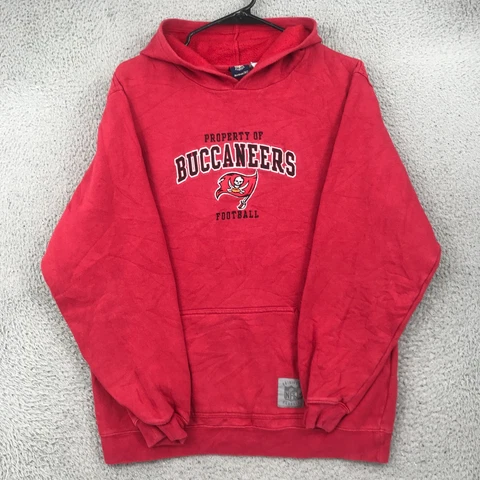 Reebok Sweater Boys XL Red NFL Tampa Bay Buccaneers Pullover Hoodie 27810 Cover